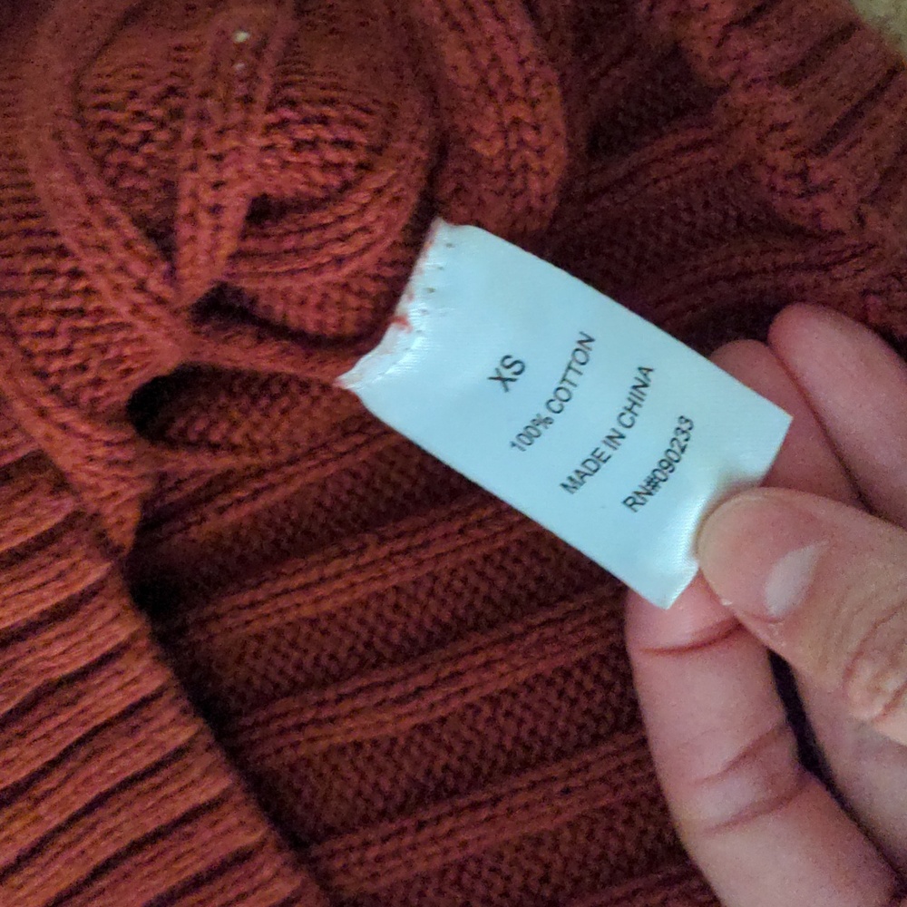 Pac Sun cropped cocoa brown cake knit sweater - Picture 3 of 3